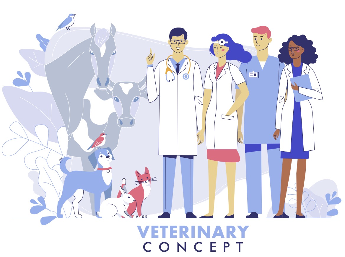 veterinary-concept-with-livestock-animals-pets-and-doctors-team-in-vet-clinic-1204437580_5000x3722
